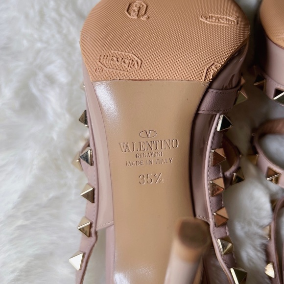 ❤️SOLD❤️Valentino rockstud slingbacks pumps nude poudre pink 35.5 - Picture 7 of 9